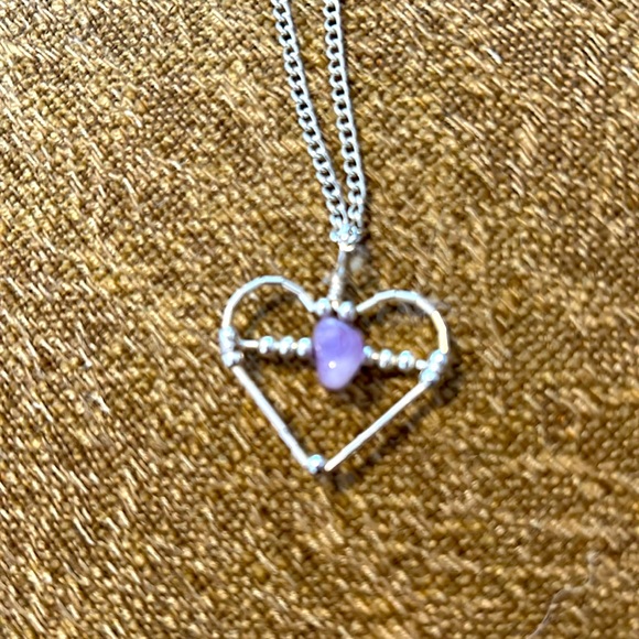 Silver & amethyst necklace - Picture 1 of 3